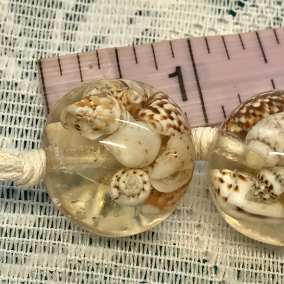 Chunky Bubblegum Bead Necklace Seashell Beach Summer Shell Jewelry - Picture 6 of 7